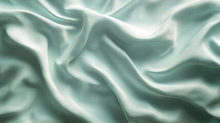 Obraz premium Lustrous Green blue satin surface. Color cloth. Generate Ai