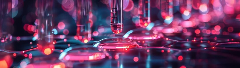 Gene editing technology, lab, vibrant, high detail, futuristic