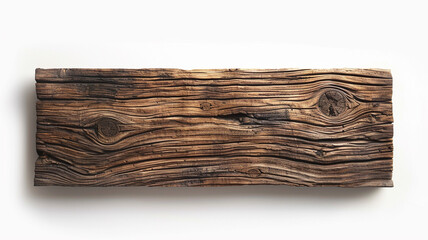 wooden plaque, dark wood plaque,  isolated on white  background