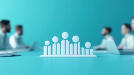 Brainstorming session, strategic insights, 3D illustration