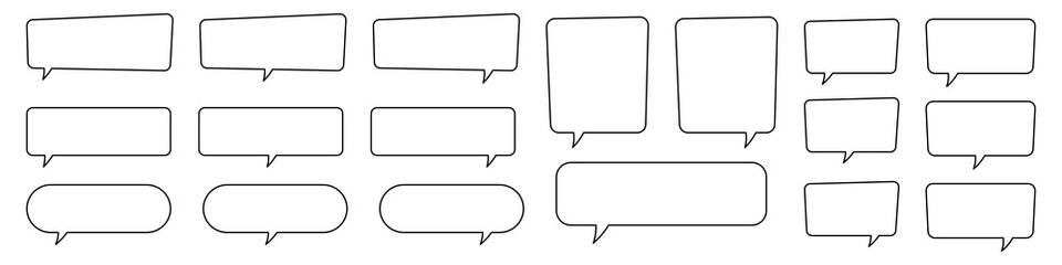 Speech bubble, speech balloon, chat bubble line art icon for apps and websites.