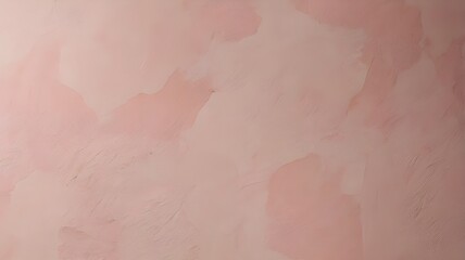 Fototapeta premium Design a minimalist wallpaper close-up of a pink plaster wall. The texture of the plaster showcases brush strokes.