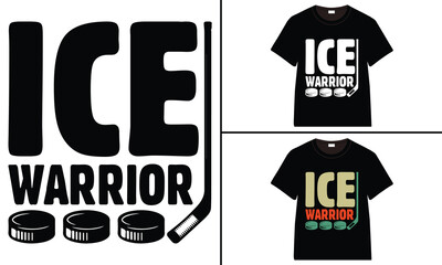 Ice Warrior t-shirt collection, T-shirt Design vector, Trendy