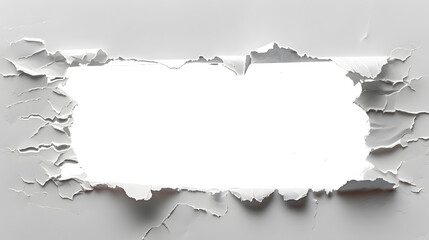 Fototapeta premium Realistic torn paper PNG with transparent background for design projects.