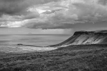 Lurigethan Mountain in Black and White