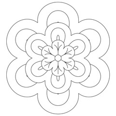 Easy mandalas coloring for beginner, wallpaper, wall art or decoration.