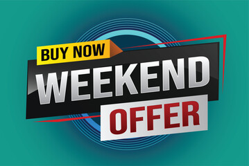 Buy now weekend Special sale tag. Banner design template for marketing. Special offer promotion retail. background banner modern graphic design for advertising store shop, online store, website

