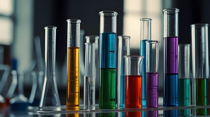 close up of young male scientist with flask making test or resean. generative.ai
