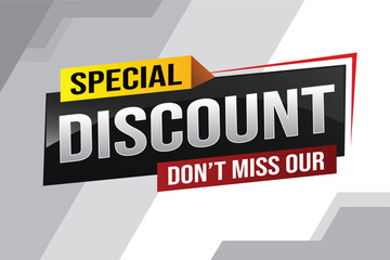 discount special offer poster dont miss out banner graphic design icon logo sign symbol social media website coupon


