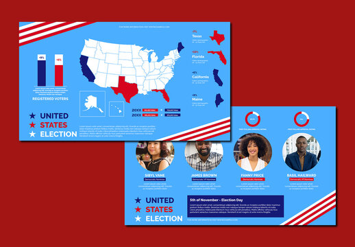 Blue US Election Infographic