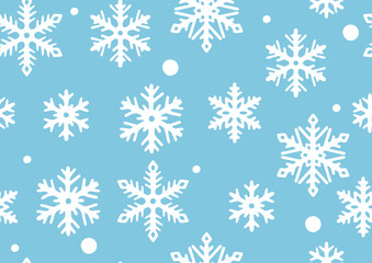 Pattern with abstract snowflakes. Merry Christmas and Happy New Year background.
