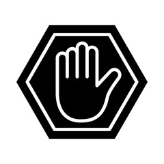 Obraz premium Stop glyph icon