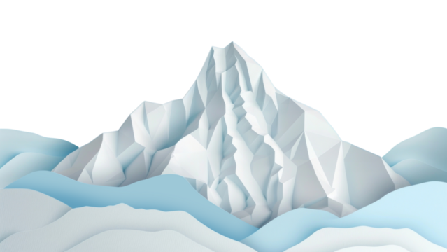 PNG  Mountain with podium backdrop iceberg nature tranquility.