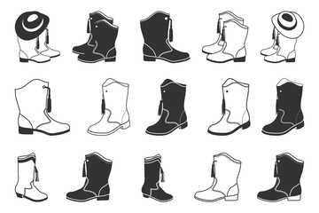 Drill Team Marching Band Majorette Boots Vector File, Silhouette SVG