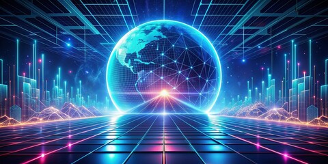 Futuristic metaverse technology concept wallpaper, metaverse, future, virtual reality, technology, digital, sci-fi