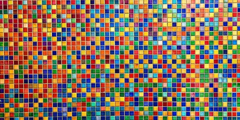 Fototapeta premium Abstract background made up of colorful mosaic tiles, abstract, background, mosaic, geometric, pattern, design, texture, colorful