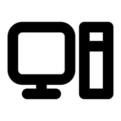 Computer Outline Style Icon Perfect for School and Education Theme