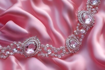 Fototapeta premium pink jewelry background