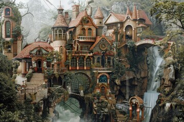 Obraz premium House in a fantasy world 