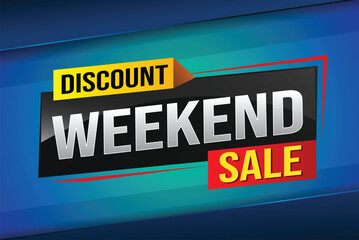 Weekend Special sale tag. Banner design template for marketing. Special offer promotion retail. background banner modern graphic design for advertising store shop, online store, website, landing page
