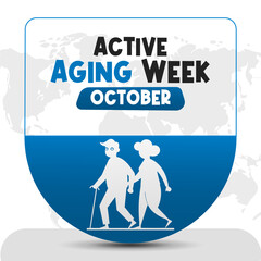 Active Aging Week Vector Senior Wellness and Healthy Living Design