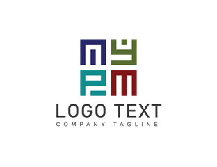 Flat letter logo design