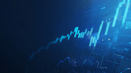 Blue banner background for forex trading platforms with  currency exchange rates and currency exchange marketing