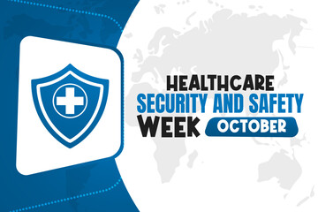 Healthcare Security and Safety Week Background Vector Medical Safety Design