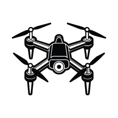 Obraz premium Drone silhouette vector graphic design illustrator