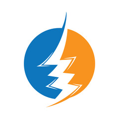 Power lightning logo vector
