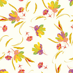 vector floral seamless abstract pattern