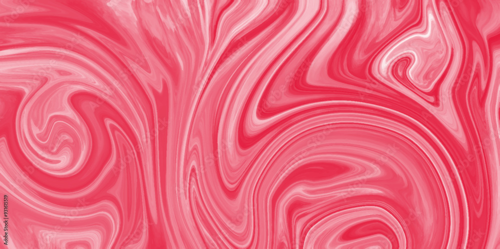 Poster abstract red pink background with waves, abstract bright acrylic liquid background. liquid soft and 
