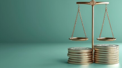 Maximizing Financial Leverage - Strategic Money Scaling in 3D Concept by Style By  with Copy Space