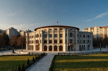 Naklejka premium Eyup, Istanbul Turkey - January 13, 2023 : Old Rami Barracks, New Rami Library (Rami Kutuphanesi) Photo, Rami Eyup, Istanbul Turkey