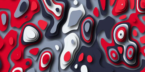 Abstract colorful paper cut background design. abstract vector seamless pattern with shadows Trendy multicolor contemporary design for prints,flyers,banners,brochures,invitations,covers.	