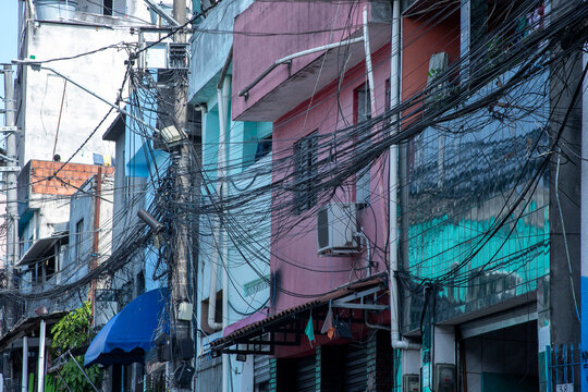 View of buildings  of Paraisopolis, the largest favela in S&atilde;o Paulo, Brazil