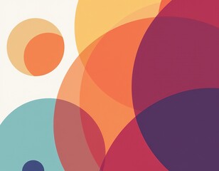 Obraz premium Vibrant Overlapping Circles Vector Background for Modern Graphic Design