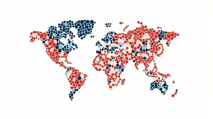 Fototapeta premium Chart showing the global spread of monkeypox with highlighted countries color-coded map on white background news and statistics 