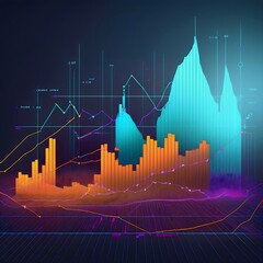 business background with graph