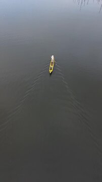 Morning Aerial view of Rawa Pening lake, Ambarawa, Central Java, Indonesia.
