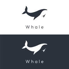 Ocean giant orca whale template logo design with vector illustration editing. © Mujiyono