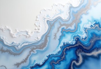 Dutch Pour Abstract Art: Metallic Tones, Serenity, Elegance, Wall Decor 