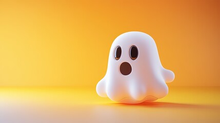 Whimsical 3D Ghost Illustration