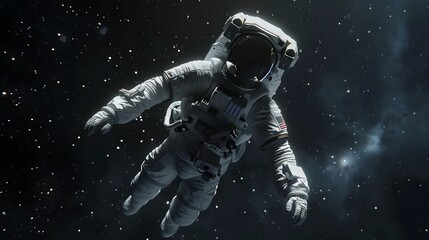 Astronaut Floating in the Captivating Cosmic Expanse