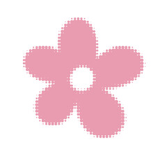 Pink half tone flower