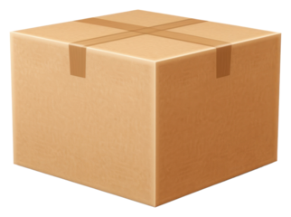 PNG Cardboard box carton transparent background.
