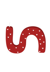 Cute boho candle with hearts