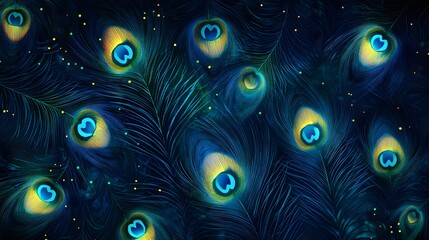 Obraz premium Peacock Feather Abstract Background.