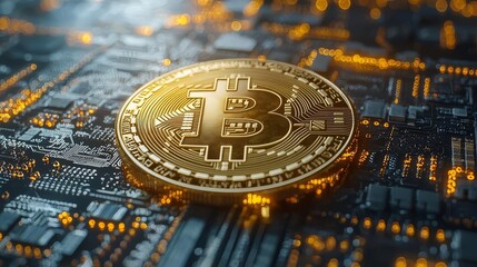 Peer-to-peer Bitcoin exchange, closeup, digital wallet interface, secure payment network