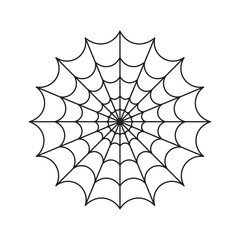 Obraz premium vector flat icon illustration of spider web